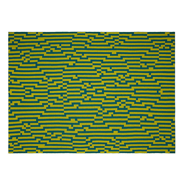 Bitmap Zoom In Yellow and Green Throw