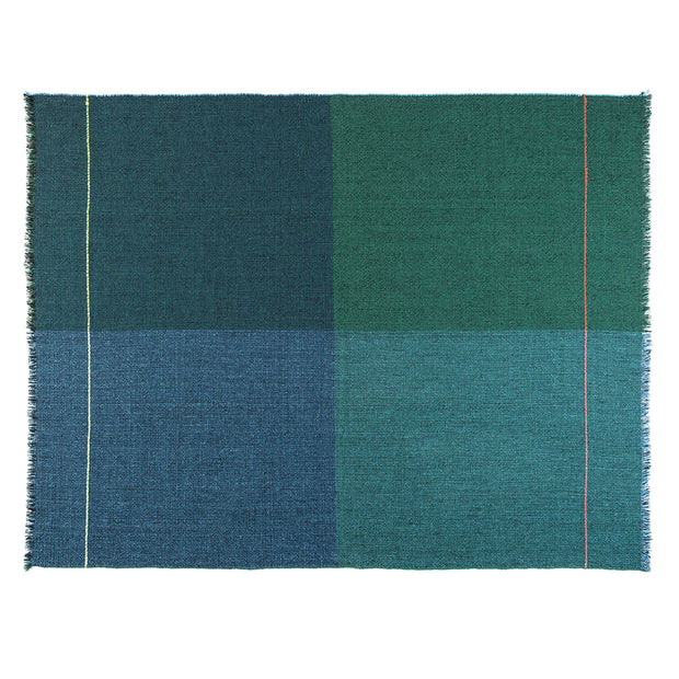 Quaternio Blue 100% Merino Wool Handwoven Throw