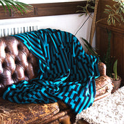 Bitmap Zoom In Mint and Black Throw