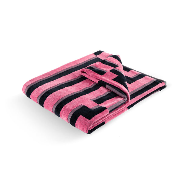 Bitmap Pink Waves Beach Towel